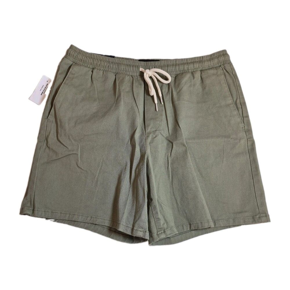 RSQ Men's Pull On Shorts Size L Military Green Elastic Waist Pockets
